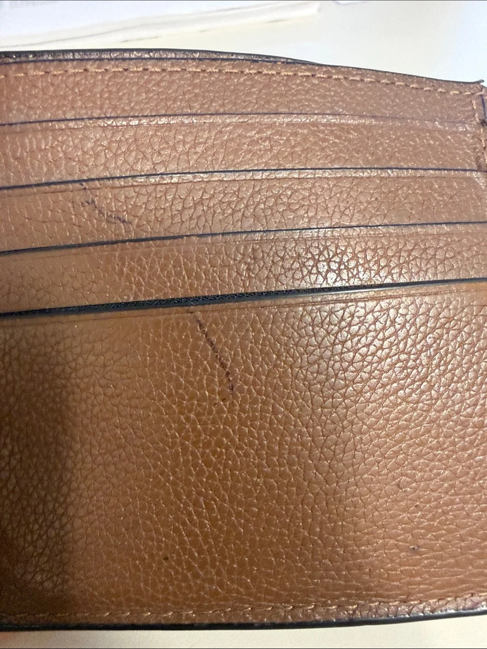 Coach Brown Pebbled Leather Bifold Wallet